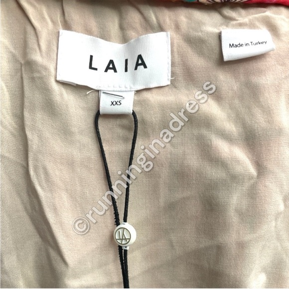 NWT Anthropologie Laia Dea Retro Boho Floral Printed Silk Pink & Yellow Dress - Picture 11 of 16